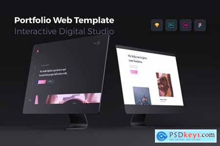 Fire Digital Design Portfolio Template UI Kit