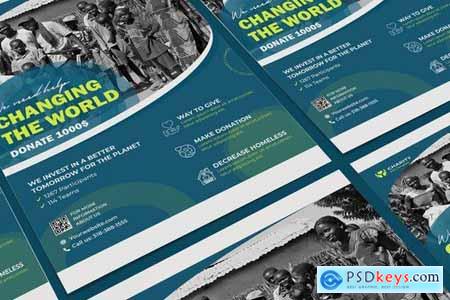 Charity, NGO, Non-Profit Poster PSD Template
