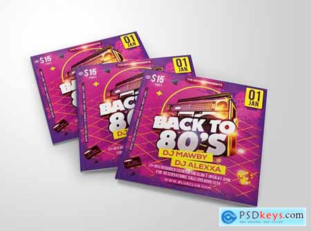 Back to 1980s Party Flyer 4410565