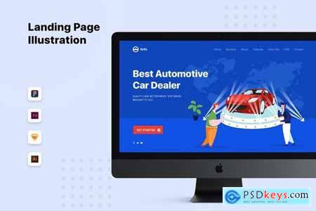 Website Header and Landing Page Templates Pack