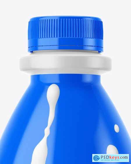 Dairy Bottle with Glossy Shrink Sleeve Mockup 51711