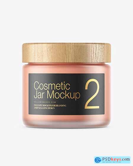 Frosted Glass Cosmetic Jar Mockup 51507