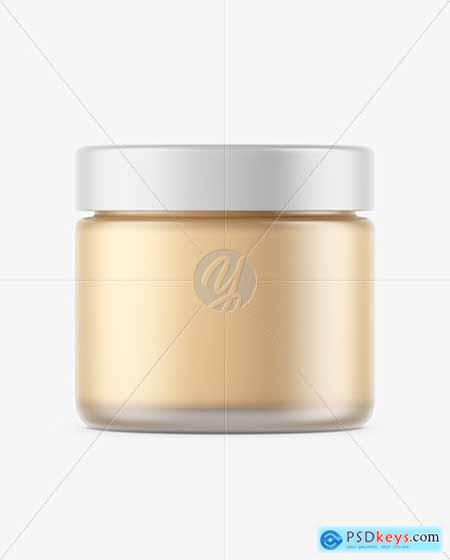 Frosted Glass Cosmetic Jar Mockup 51507