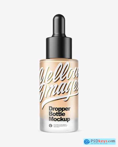 Download Frosted Glass Dropper Bottle Mockup 51532 » Free Download Photoshop Vector Stock image Via ...