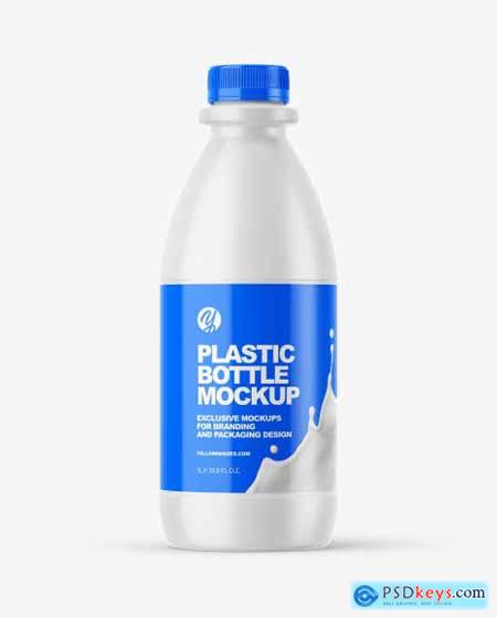 Dairy Bottle with Glossy Shrink Sleeve Mockup 51711