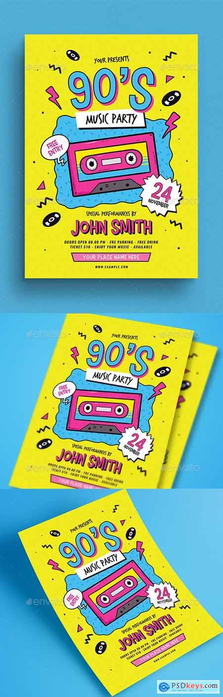 90s Music Party Flyer 23329605