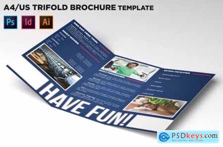 Fitness Trifold Brochure Template
