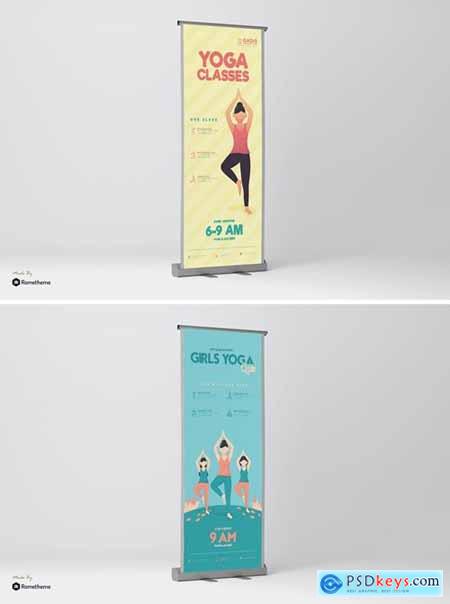 Girls Yoga Club - Rollup Banner GR