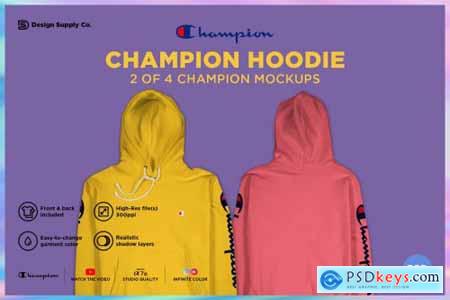 Download Creativemarket Champion Hoodie Mockup 4375073