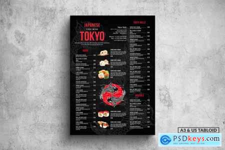 Japanese Poster Food Menu - A3 & US Tabloid