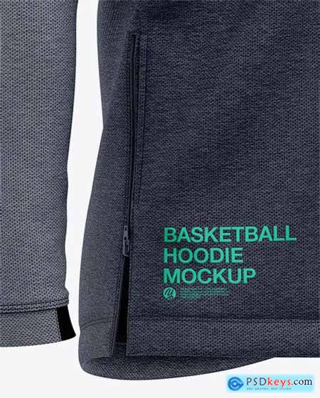 Basketball Heather Hoodie Mockup 50942