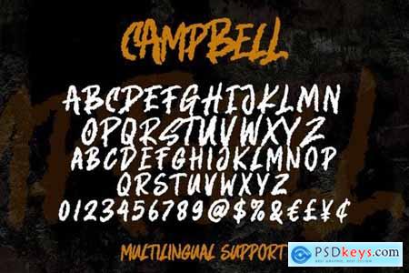 Campbell - Rough Brush Font