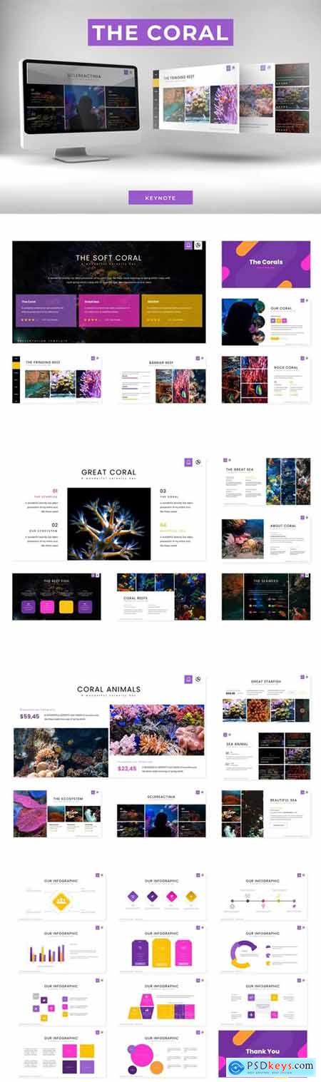The Corals Powerpoint, Keynote and Google Slides Templates
