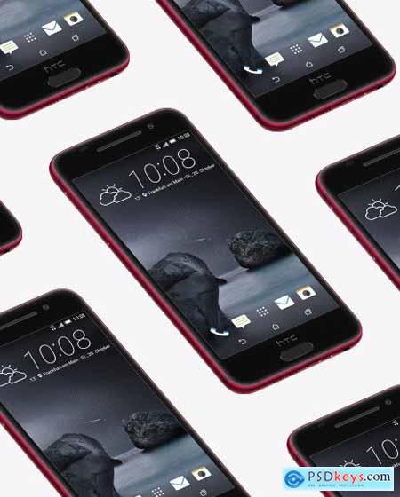 Deep Garnet HTC A9 Phone Mockup 51717