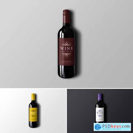 Isolated Wine Bottle Mockup 310926009