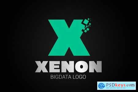 Letter X Big Data Logo