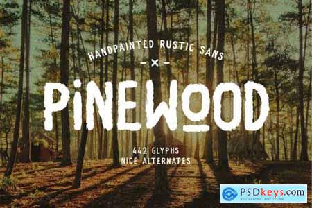 Pinewood - Handpainted Rustic Sans 4328472