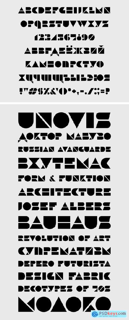 UNOVIS100 Typeface
