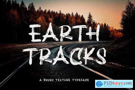 Earth Tracks - Brush Texture Font