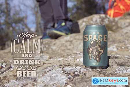 Mountain Beer Can Mockup Duo