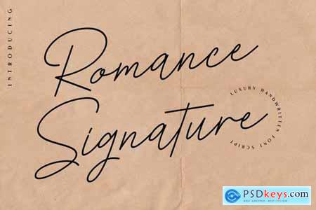 Romance Signature - Beauty Signature Font