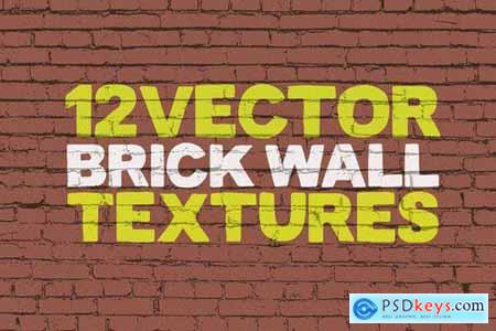 Vector Brick Wall Textures x12