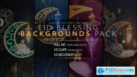 Videohive Eid Blessing Backgrounds Pack 23847911