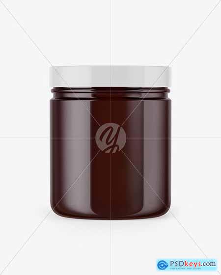 Amber Cosmetic Jar Mockup 53421