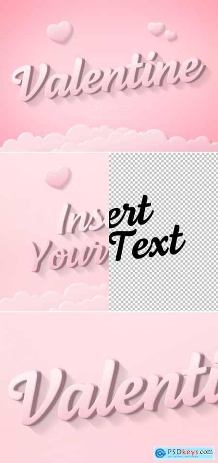 Valentines Day Text Effect Mockup 312949753