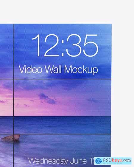 LCD Video Wall Mockup 53446