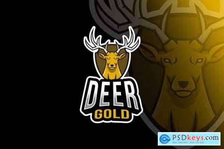 Deer Gold Esport Logo Template