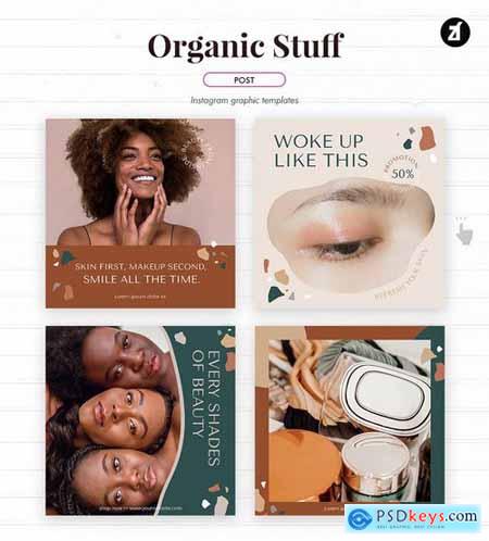 Organic stuff social media graphic templates