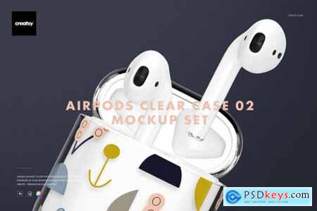 AirPods Clear Case Mockup Set 02 4433728
