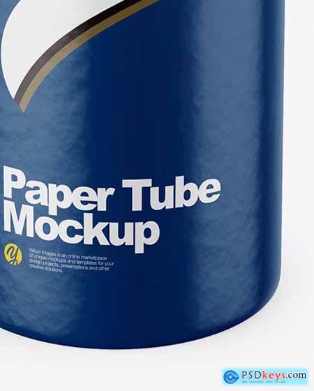 Glossy Paper Tube Mockup 51211