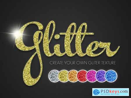 Glitter Texture Text Effect Mockup 314108096