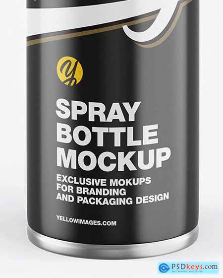 Glossy Spray Bottle w- Matte Cap Mockup 53476