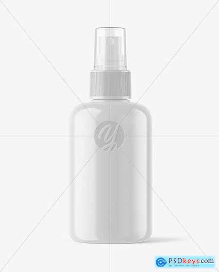 Glossy Spray Bottle Mockup 53473