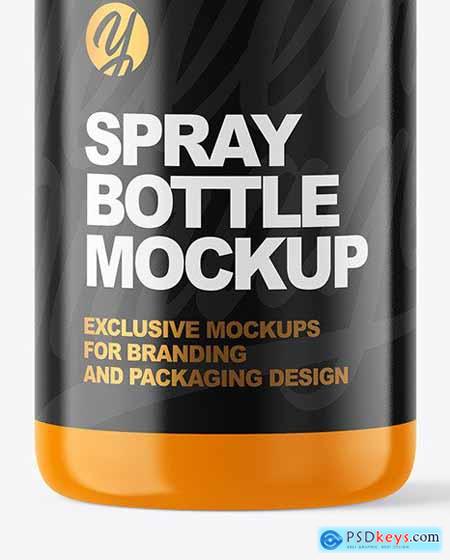 Glossy Spray Bottle Mockup 53473