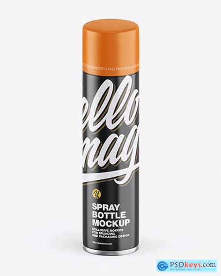 Glossy Spray Bottle w- Matte Cap Mockup 53476
