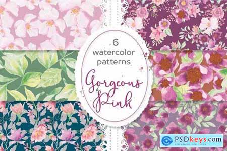 Gorgeous Pinks Watercolor Patterns