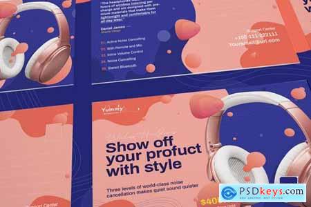 Digital Products Postcard PSD Template
