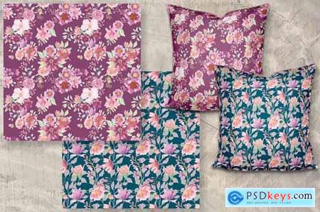 Gorgeous Pinks Watercolor Patterns
