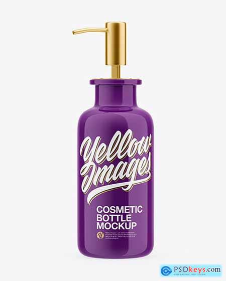Glossy Cosmetic Bottle Mockup 53468