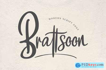Brattsoon Modern Script Font 4458749