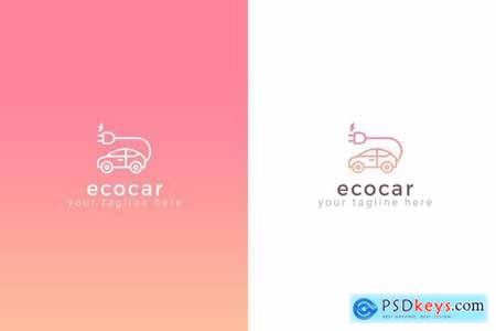 Ecocar - Electric Car Logo Template