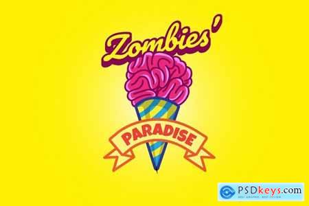 Zombie Ice Cream - Mascot Logo