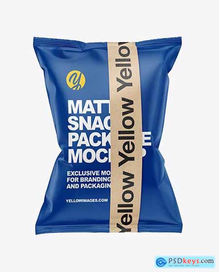 Matte Snack Bag w- Tape Mockup 53537