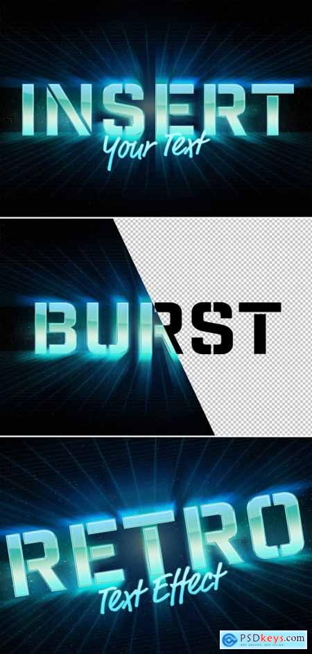 Burst Retro Style Text Effect Mockup 315397348