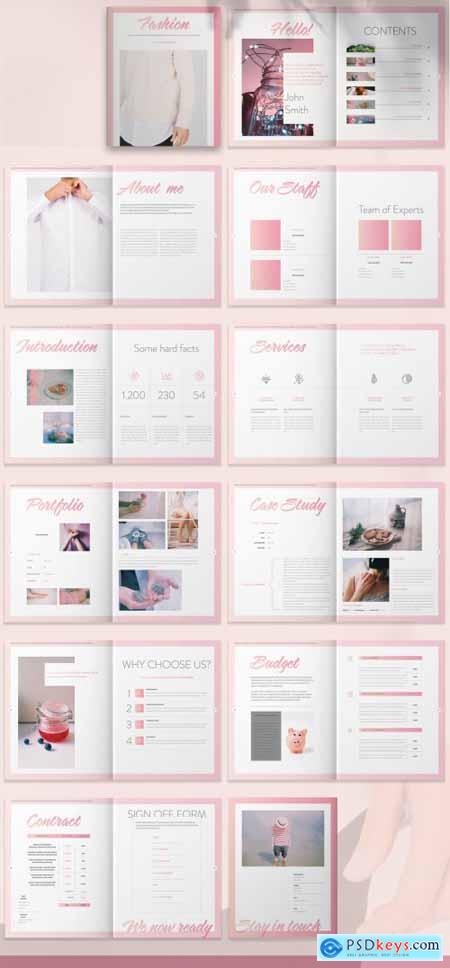 Fashion Project Proposal Layout with Pink Accents 260785587