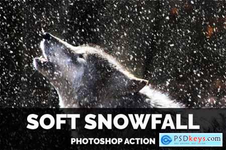 Soft Snowfall Photoshop Action 4387353